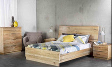 PASQUA KING 4 PIECE (TALLBOY)  BEDROOM SUITE - (MODEL-1-19-20-18-15)  - NATURAL