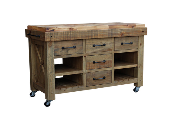 CADILLAC TIMEWORN BUTCHERS BLOCK - 885(H) x 1750(W) x 720(D) - FOSSIL