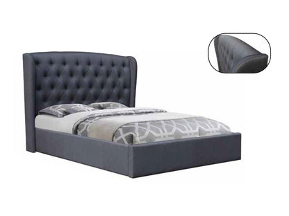 QUEEN BROMPTON FABRIC BED - CHAMPAGNE (PICTURED IN BLACK)