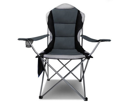 MIRA SET OF 2 FOLDING CAMPING CHAIR - GREY