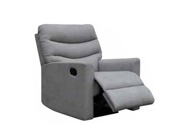 MIDNIGHT FABRIC RECLINER CHAIR - BLACK (PICTURED IN CHAMPAGNE)