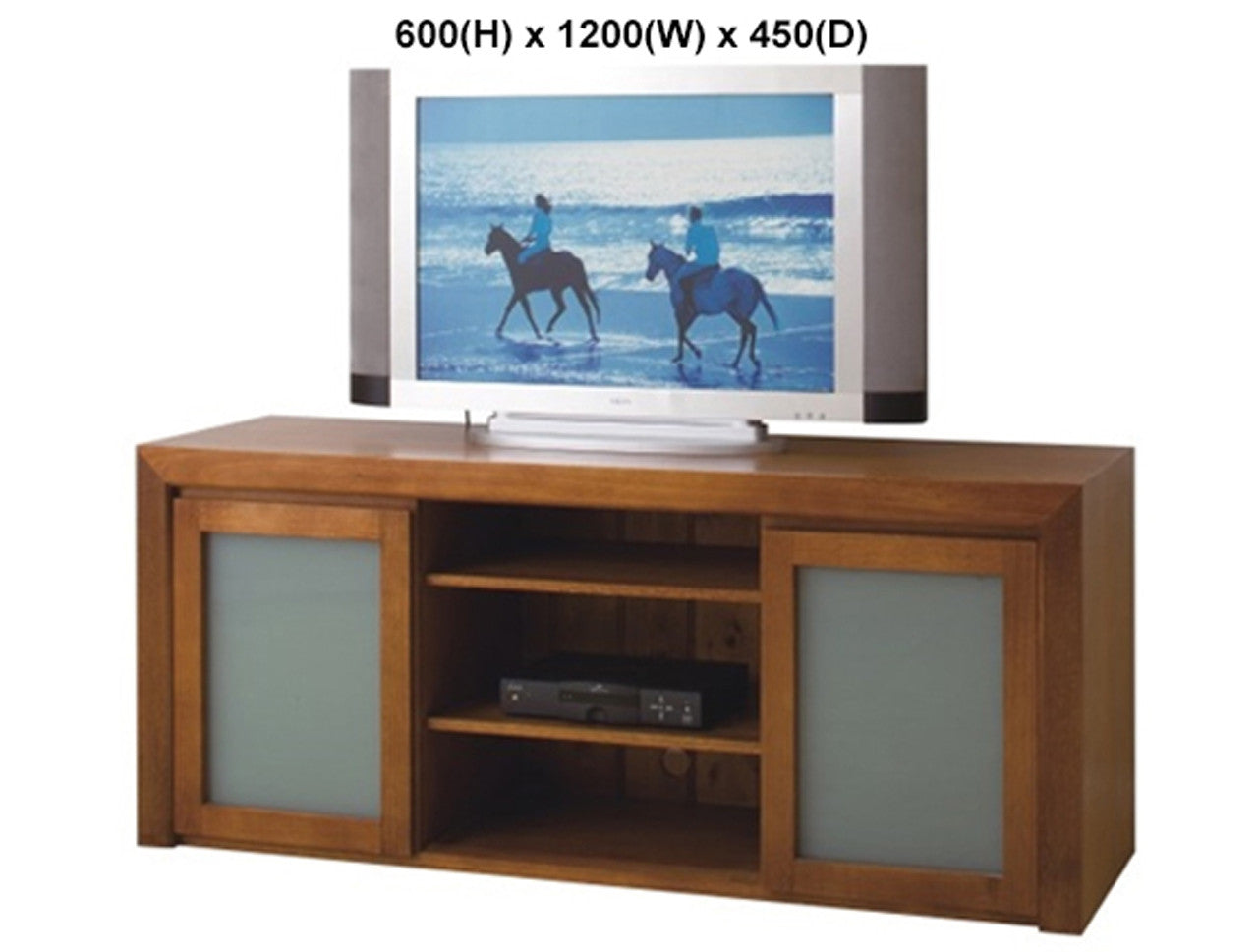 CARRIE (AUSSIE MADE) 2 DOOR LOWLINE TV UNIT WITH GLASS COLLECTION - TASSIE OAK COMBINATION - ASSORTED STAINED COLOURS - STARTING FROM $1099