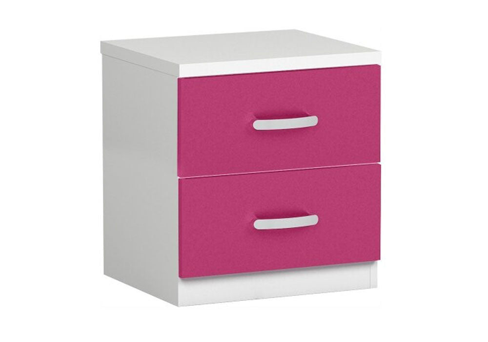 Case Two Drawer Bedside Table - Two Tone