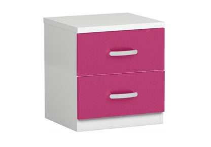 CASE  TWO DRAWER BEDSIDE TABLE  -   TWO TONE