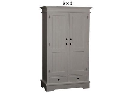 CASTRO (AUSSIE MADE) HARDWOOD 2 DOOR / 2 DRAWER WARDROBE COLLECTION - ASSORTED PAINTED / STAINED COLOURS - STARTING FROM $1499