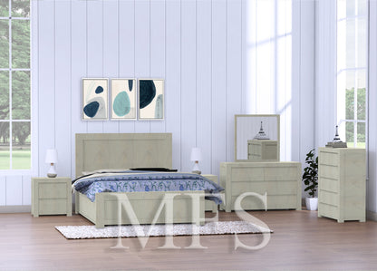 KING TAMPA (CUSTOM MADE) 4 PIECE (TALLBOY) BEDROOM SUITE - ASSORTED COLOURS