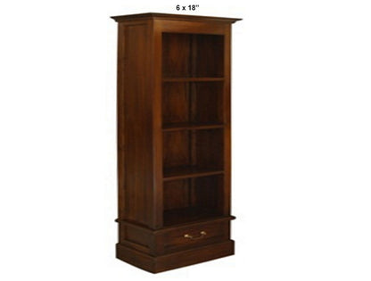 CENTRAL 1 DRAWER BOOKCASE COLLECTION - ASSORTED STAINED / PAINTED COLOURS