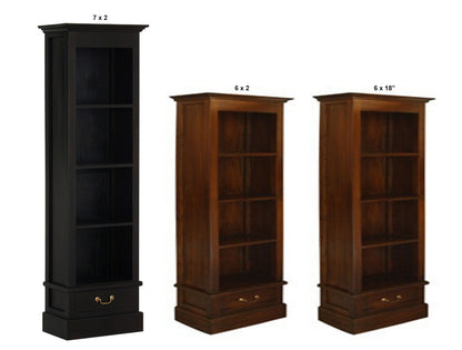 CENTRAL 1 DRAWER BOOKCASE COLLECTION - ASSORTED STAINED / PAINTED COLOURS