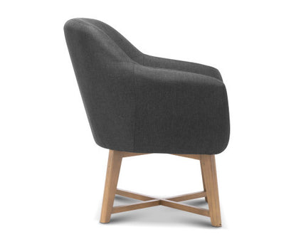 ACCON FABRIC LOUNGE ARMCHAIR - CHARCOAL