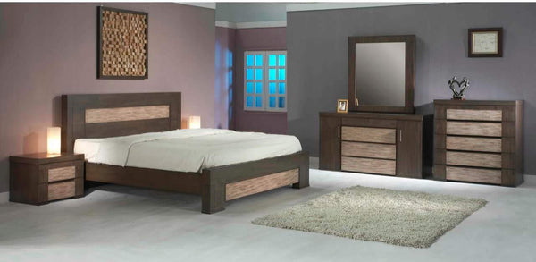EVEREST (2108) KING 3 PIECE BEDSIDE BEDROOM SUITE - AS PICTURED