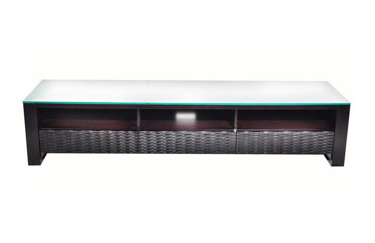 CHLOE ENTERTAINMENT LOWLINE UNIT WITH GLASS TOP -420(H) x 2000(W)