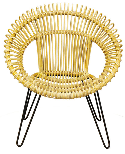 PRECIOUS ROUND WOVEN RATTAN LEISURE CHAIR - NATURAL OR WHITE