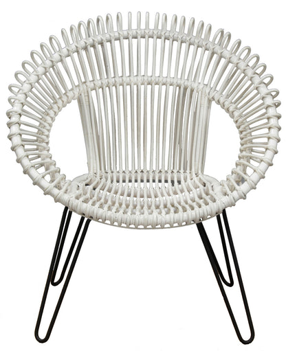 PRECIOUS ROUND WOVEN RATTAN LEISURE CHAIR - NATURAL OR WHITE
