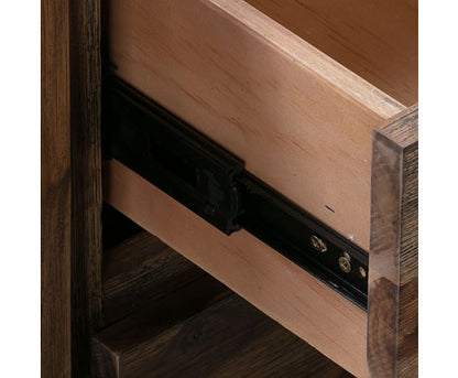 JARVAN DRESSER MITH MIRROR - CHOCOLATE