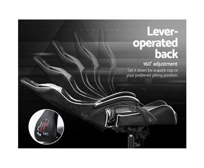 PAXTON RECLINING OFFICE COMPUTER  CHAIR  - BLACK & WHITE
