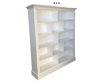 COLONIAL (AUSSIE MADE) PIGEON BOOKCASE 3 SPACE ON TOP COLLECTION - ASSORTED PAINTED COLOURS - STARTING FROM $799