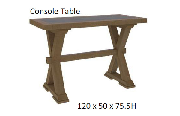 COTTAGE BILLABONG  CONSOLE  TABLE - 760(H) X 1200(W)- COLOUR AS PICTURED
