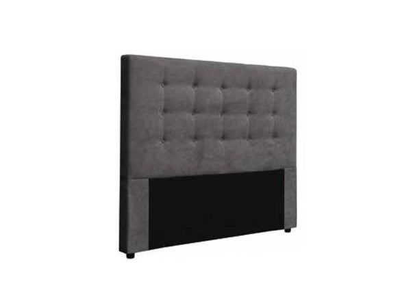 QUEEN MOULTON FABRIC BEDHEAD ONLY - BLACK (PICTURED IN CHAMPAGNE)