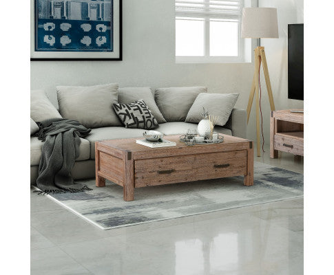 Jarvan 2 Drawer Coffee Table 1270(W) - Chocolate