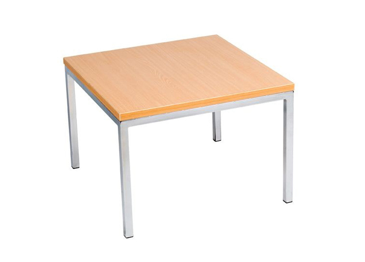 CUBANA SQUARE LAMP TABLE WITH 25MM MELAMINE TOP - 400(H) X 600(W) X 600(D)