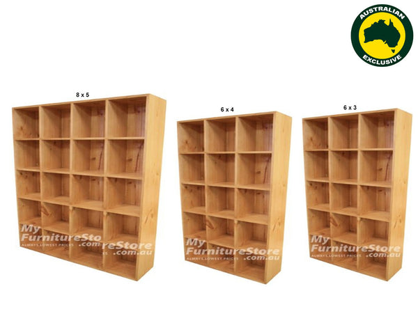 CUBE (AUSSIE MADE) BOX WITH T&G BACK COLLECTION - ASSORTED STAINED COLOURS - STARTING FROM $799