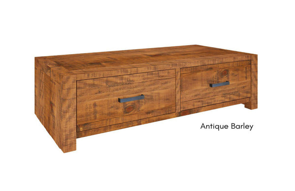 CUMBERLAND COFFEE TABLE - WITH 2 DRAWERS - ANTIQUE BARLEY