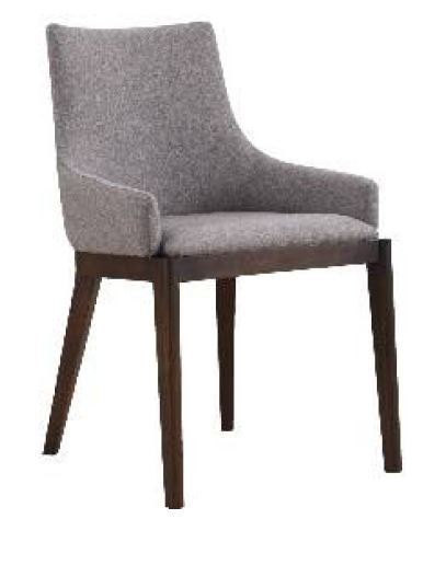 COUNTRY FABRIC  DINING CHAIR  (18-15-13-1) 610(H) X 530(W) -GREY