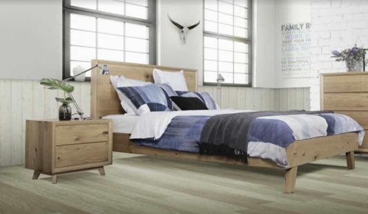 Hudson Queen 3 Piece Bedside Bedroom Suite - As Pictured