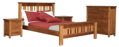 Montana King Federation 4 Piece Tallboy Bedroom Suite - Mountain Gum (2099)