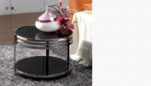 SARA  ROUND  LAMP TABLE (WD-101)  - WHITE  OR BLACK