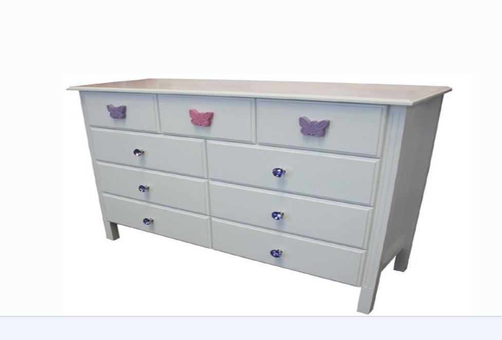 WITH STANDARD WOODEN WHITE KNOBS (NOT AS PICTURED)