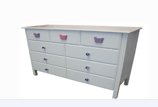 WITH STANDARD WOODEN WHITE KNOBS (NOT AS PICTURED)