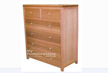 TERRELL (AUSSIE MADE) 6 DRAWER TALLBOY (2 OVER 4) - TASSIE OAK / TASSIE OAK VENEER COMBINATION - ASSORTED COLOURS