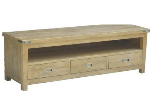 Utah 1700(W) TV Entertainment Unit With 3 Drawers - 550(H) X 1700(W)- Honey Wash