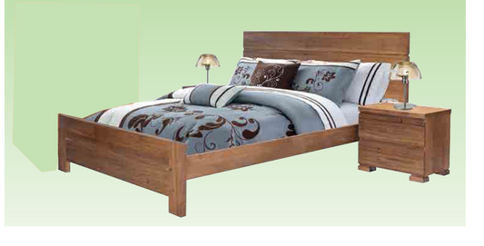 Topaz 18'' 2 Drawers Bedside Table - (18-9-15) - Vic Ash