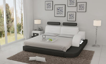 KING  SARATOGA  LEATHER BED ( LB8802) - ASSORTED COLORS AVAILABLE IN DIFFERENT  LEATHERS (COLOUR BOARD ATTACHED IN IMAGE SECTION)