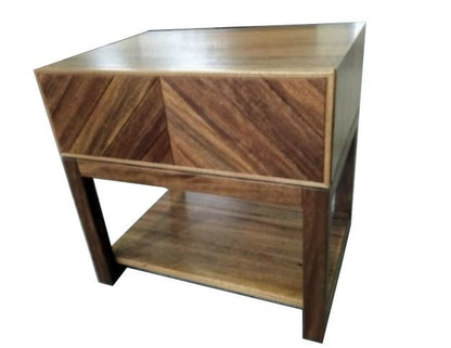 KALISTA  KING 3 PIECE (BEDSIDE) BEDROOM SUITE  - AFRICAN OAK  - AS PICTURE