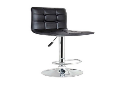 DINO LEATHERETTE GASLIFT  (SET OF 2) BARSTOOL - SEAT: 590-800(H) - (VJY-1071) - BLACK