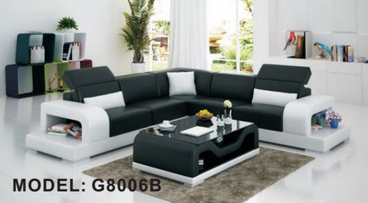 KIRTONS (G8006B) CORNER LOUNGE SUITE + COFFEE TABLE - CHOICE OF LEATHER AND ASSORTED COLOURS AVAILABLE