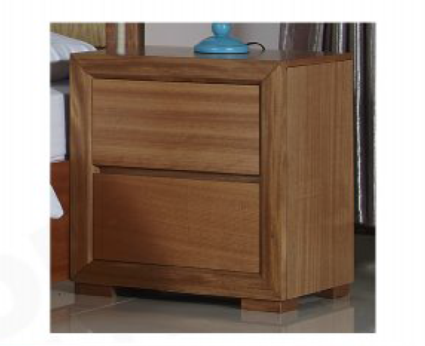 DUAS   BEDSIDE WITH 2 DRAWERS - (MODEL 1-21-4-18-5-25) - MAPLE