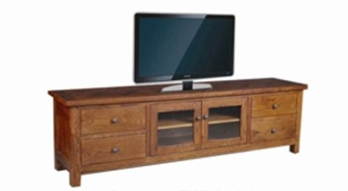 DUOLYN  AMERICAN OAK    LOWLINE TV UNIT - 575(H) X 2000(W)  -  (MODEL16-1-18-1-13-15-21-914-20) - AS PICTURED