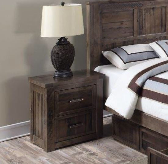 EMPEROR 2 DRAWER BEDSIDE (#2105) - COCOA