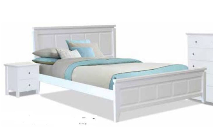 Novena Double Or Queen 3 Piece (BEDSIDE) Bedroom Suite - White