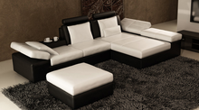 HESNEY  2S + CHAISE  + FOOT STOOL  LOUNGE SUITE (K5014C)  - CHOICE OF LEATHER AND ASSORTED COLOURS AVAILABLE
