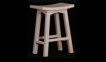 LATSON WOODEN BAR STOOL / KITCHEN BENCH (BR067WD) - SEAT: 670(H) - WHITE