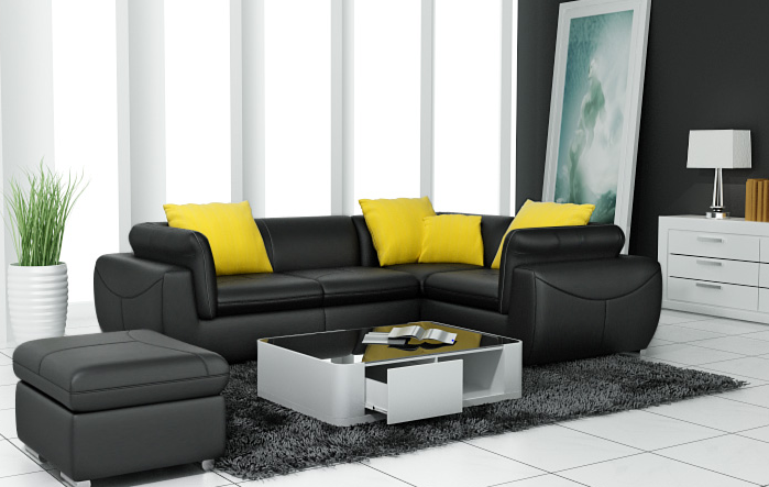 BELSTAN  CORNER LOUNGE SUITE EXCLUDING  COFFEE TABLE (F3014C)  - CHOICE OF LEATHER AND ASSORTED COLOURS AVAILABLE