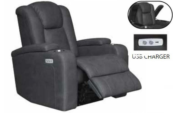 PEARL MULTI - ACTION RECLINER   - RHINO/STONE OR RHINO / CHARCOAL