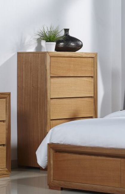 Duas (614) Tallboy With 5 Drawers (MODEL 1-21-4-18-5-25) - 1227(H) X 800(W) - Maple