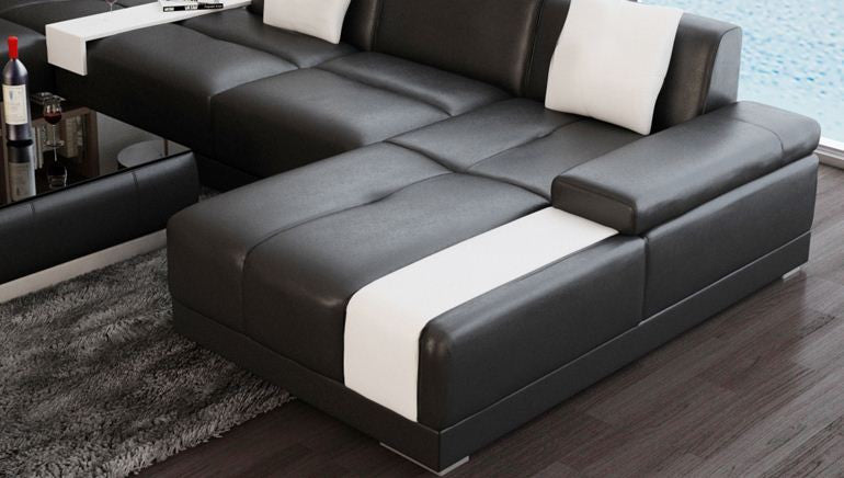 MALFIDA   CHAISE LOUNGE SUITE (F3009) - CHOICE OF LEATHER AND ASSORTED COLOURS AVAILABLE