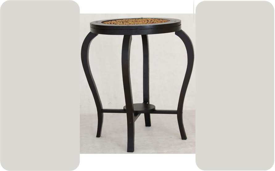 ORNAMENT BAR TABLE  - 1000(H) * 700(D) - CHOCOLATE